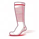 white socks with red stripes image